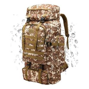 Backpacking Packs Ruck Rucksack Große Kapazität Wasserabweisend Bugout Bag Rucksack 80L Molle Wanderrucksäcke Für Outdoor Wandern Bergsteigen P230508