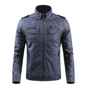 남성용 가죽 드롭쉽 남성 의류 코트 겨울 두꺼운 오토바이 재킷 전단 브라운 블랙 블루 4xL 재킷 고품질