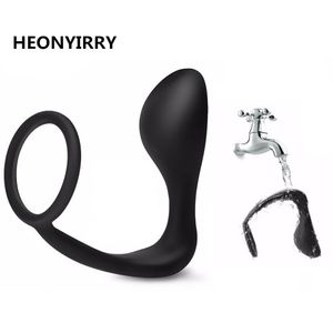 Anal Toys Male Prostate Massage Anal Plug Anal Silicone Prostate Stimulator Butt Plug Laying Ejaculation Ring Sex Toys For Men Gay Fetish 230508