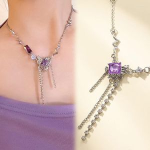 Catene Gioielli firmati Acciaio inossidabile Amore Cuore Nappa Collana lunga Bella catena clavicola Squisita splendida donna Matrimonio