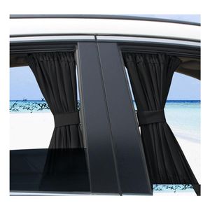 Car Sunshade 2 Pcs 50S Antiuv Side Window Sunshades Shade Curtain Rear Windshield Sun Block For Most Of Cars Suv Drop Delivery Mobil Dhsx1