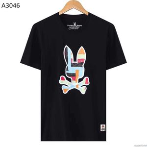 Bunny Psycho Spring/Summer Tshirt Rabbit Full łatka okrągła szyja swobodny krótki rękaw T-shirt moda Pure Cotton Men's Style NQHC
