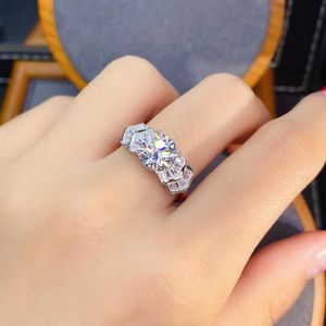 Solitaire Ring style crackling ring for women jewelry engagement ring for wedding 925 silver ring shiny gem birthday gift 230508