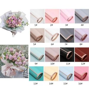 Flower Wrapped Paper 20pcs/Pack 60*60CM Christmas Wedding Valentine Day Waterproof Bronzing Flower Gift Wrapping Paper Wholesale