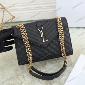 Moda kadınlar crossbody çanta ünlü klasik tasarımcı messenger bayan çapraz vücut çanta kadın tote çanta çantası siyah altın gümüş zincir deri