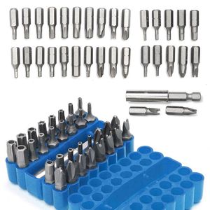 Skruvmejslar 33 bitar/ Set Electric Screwnriver Head Security Screw Hex Bit Huvud Set Hollow Tips SPECIAL HEAD 230508