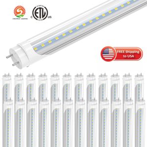 US Stock 4ft 1.2m T8 LED Tube Lights High Super Bright 22w Cool White LED Fluorder Plubbs AC 85-265V ETL Type B G13