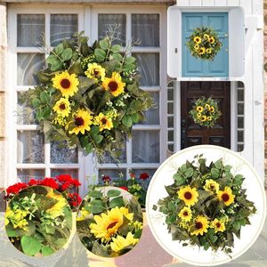 Decorative Flowers Garland Front Door Home Decor Window Wall Party Wedding Hanging Wreath Outside Decorations For Porch