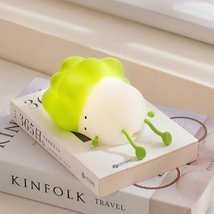 Night Lights Lying Vegetable Light Sleeping Pat Lamp Reading Eye Protection Bedside Desktop Home Decor Night-lights Gift