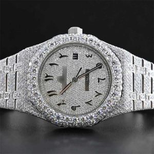 Piquet Audemar Watch Wristwatches Hip Hop Diamond Round Round Cut todo tamanho Personalizar VVS1 Relógio de diamante artesanal para homens de diamante de diamante de alta qualidade