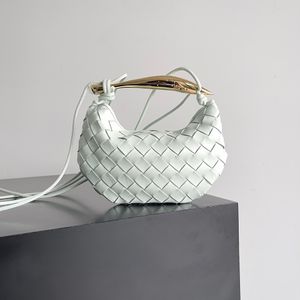 Mini Crossbody Bag With Metallic Top Handle Designer Bag 10A Intrecciato Leather Mini Sardine Tote Bag B02V