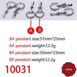 10031 Fashionable S925 Sterling Silver Retro Cross Flower Pendant Net Red Couple Letter Personalized Classic Punk Hip Hop Style