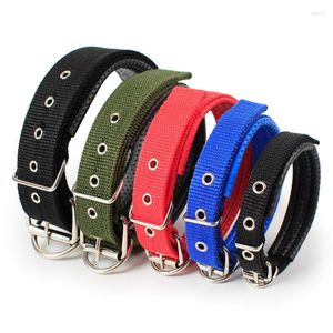 Dog Collars Nylon Pet Dogs PP Adjustable Neckband Foam Padded Collar Soft Durable For Small Medium Large Cats Pets Supplies