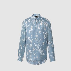 Leaf Regular Shirt Herr Klänning Skjorta Slim Fit Flex Krage Stretch Pint Märke Kläder Herr Långärmad Klänning Skjortor Hip Hop Style Kvalitet Bomull Toppar 12211