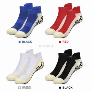 3pc Socks masculinos de futebol respirável Anti-deslizamento esportivo esportivo de tornozelo curto para homens ginásio de futebol de ioga ciclismo y23