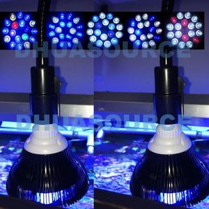 Lysningar LED Aquarium Light Pet Lamp Plant BULB 50/54W för saltvatten Marin Moral Reef Sump Alger Nano Tank