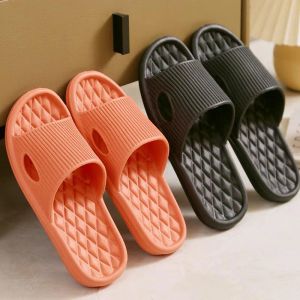 Soft Home Shoes Slippers Couple Summer Indoor Skid Proof Bathroom Slippers Sandals Hotel Solid Color Men Women Flip Flops