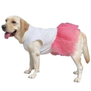 Sukienki Śliczne szczeniaki Dog Wedding Party Sukienka Modna różowa koronkowa stokrotka ręcznie robione haftowane sukienki tutu na średnie duże ubrania dla psa