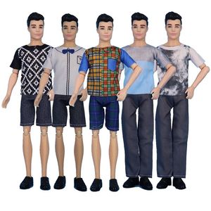 جديد عالي الجودة أزياء 10 عناصر /الكثير من ألعاب Ken Doll Clothes ارتداء ملابس السراويل لباربي عاشق DIY Game Gifts