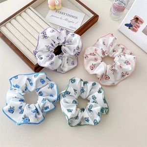 Korean Sweet Hair Rope Ties For Girls Women Ponytail Holder Hair Rings Accessories New Knotted Plaid Elastic HairBands Scrunchie