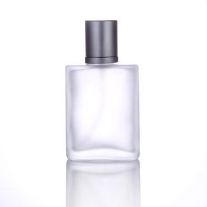 100pcs/lot 30ml gri kapak buzlu açık cam parfüm sprey şişeleri cam atomizer sprey doldurulabilir şişeler