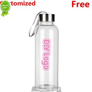 Bottiglie d'acqua per sport fai-da-te Portatile 550 ml Personalizzato per la sicurezza all'aperto Tazza per succhi di frutta in plastica da uomo Uso per regalo Personalizzato gratuito