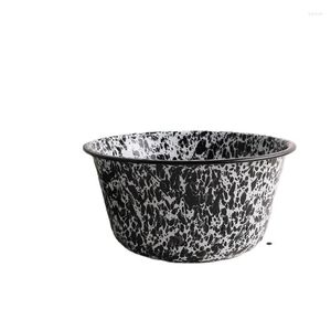 Tigelas 24,5cm American Black Splash Ink Bowl Bowl Thinel Pipoca Bacia de frutas Bacia