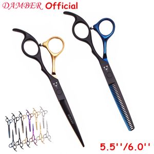 Tesoura de cabelo tesoura para o cabelo 5.5 6.0 Tercendência profissional Scissors Rainning Barber Scissor Scissors Scissors 440C Japan Steel 888# 230508