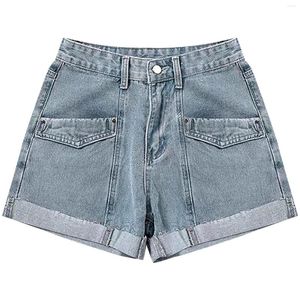 Damen Shorts Damen Sexy Hohe Taille Reißverschluss Denim Jeans Hosen Fahrrad Damen Mit Taschen Baumwolle