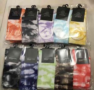 Tie Dye Crew Printing Socks Street Style Algody Sport Long Sport for Men Women High Calcets WP0W8670845