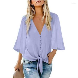 Women's Blouses Vintage Sexy Blouse Casual Loose Shirt Blusas Office Lady Tops Solid Fashion Women Elegant Clothes 22089