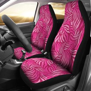 Bilstol täcker rosa abstrakt konstpar 2 frontskyddstillbehör