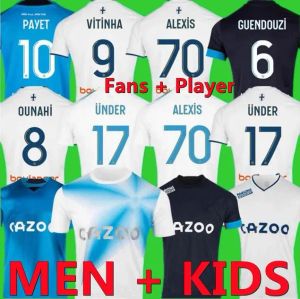 2023 Marseilles Alexis Futbol Formaları 2022/2023 Guendouzi 30 Yıllık Yıldönümü Özel Maillot Foot Clauss Payet Veretout Futbol Gömlek Erkek Çocuk Oyuncu Versiyonu