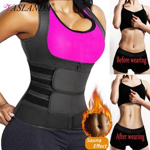 Midja mage shaper sport midja träning tank topp viktminskning tät bröstformning bastu set kompression tröja bukflicka toppform 230506