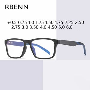 Reading Glasses RBENN Classic Ultralight Anti Blue Light Men Women TR90 Square Frame Rays Blocking Computer Reader 1.75 230508