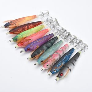 Köder Köder 10Pcs Top Qualität Body Glow Squid Jigs Angeln Hart Angelköder 10CM 10G Starker Haken 230508