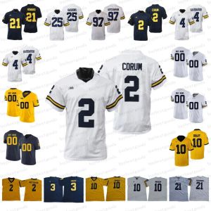 Maglie Michigan Calcio Blake Corum J.J. McCarthy Aidan Hutchinson Cade McNamara Darrius Clemons Donovan Edwards Jake Moody Charles Woodson Desmond Howard BARR