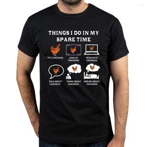 Men's T Shirts Things I Do In My Spare Time Chicken Lover Farmer Chickens Streetwear Short Sleeve Farming Gifts T-shirt Mens Clothing