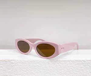 Pink/Brown Oval Cateye Solglasögon Kvinnor Summer Fashion Glasses Gafas de Sol Designers Solglasögon Shades Occhiali Da Sole UV400 Egyar With Box