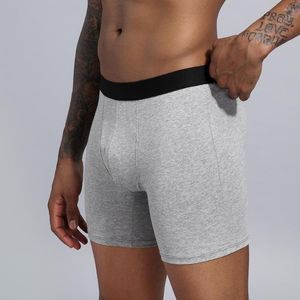 UNDUPTS BOXERS Uzun Panties İç çamaşırı pamuk boksörleri Giyim altında gevşek artı boyutu boksör homme
