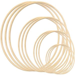 Objetos decorativos Figuras de bambu Floral Hoop Wreath Macrame Craft Dream Catcher Hoops Rings para DIY Wedding Wedding Decor Decor Macrame Dream Promoção 230508