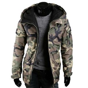 Giacche da corsa uomini cappotto camuffato camuffato autunno inverno addensare cerniera per escursioni