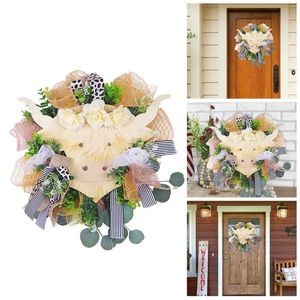 Flores decorativas Adorável Highlands Wreath Wrinal