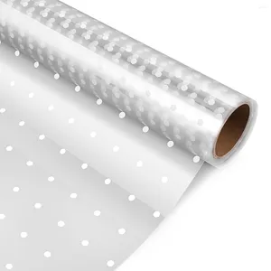Gift Wrap Pattern Cellophane Roll Yule Gifts White Dot Wrapping Paper Polka Dots Packing Bags