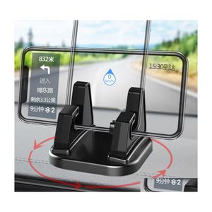 Car Holder 360 Degree Rotation Phone In Dashboard Sticking Stand Mount Bracket For Mobile Accessories Drop Delivery Mobiles Motorcyc Dhi2M