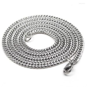 Chains 3/4/5mm Cable Curb Link Chunky Stainless Steel Men Necklace Male Punk Choker Fashion Y2K Jewelry Party Gift 20/22/24 Inch