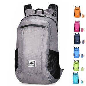 Backpacking Packs 10L-20L Lätt bärbar vikbar vattentät ryggsäck vikningspåse Ultralätt utomhuspaket för kvinnor män reser vandring p230508