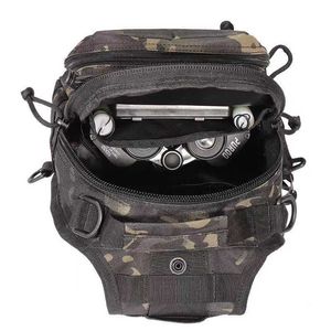 Backpacking Packs Militär Tactical Army Chest Bag Molle Crossbody Axel Sling Ryggsäck utomhus vandring camping jakt dagpack 600D P230510