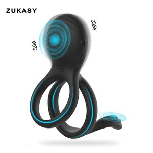 Adult Toys Wireless Remote Control Cockring Vibrator Clitoris Stimulation Penis Ring Sex Toys for Men Male Cock Rings Goods for Adults 230508