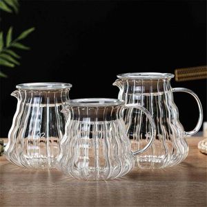 Kaffekrukor Kontakta nu kaffeserver Glass Kaffe te TEAPOT POT 360/600/800 ml för hemmakontoret P230508